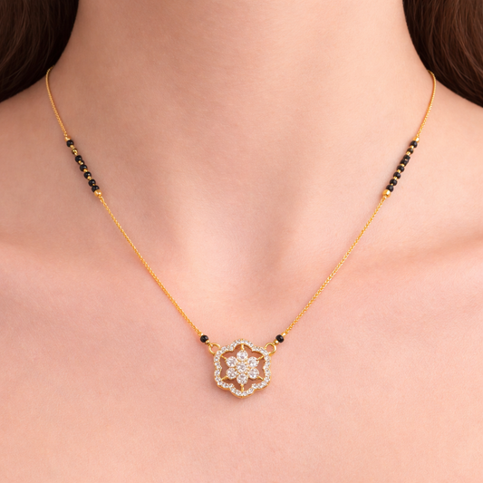 Crystal Phool Mangalsutra