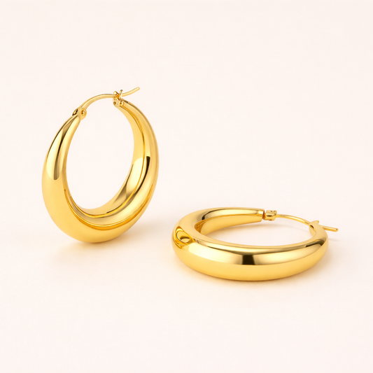 Gold Plated Gigi Hoop Anti Tarnish Earring