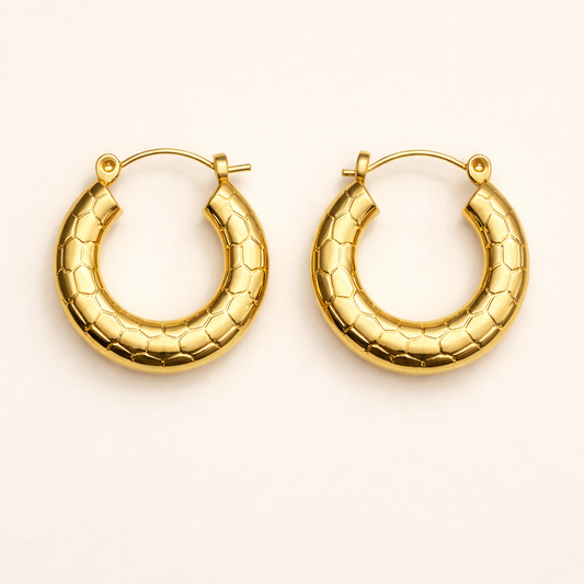 18K Gold Plated Serene Circle Earring