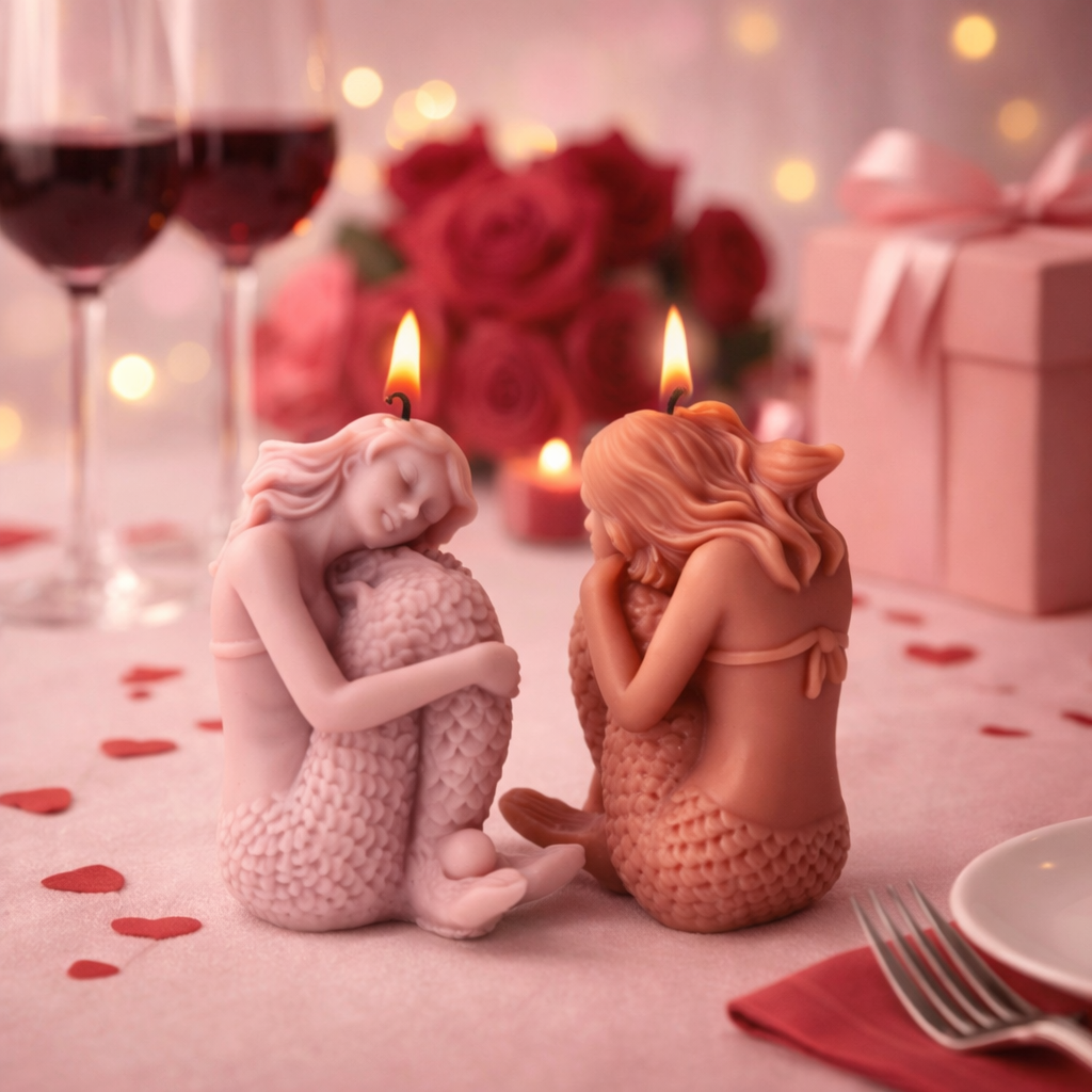 Delicate Mermaid Shape Candle