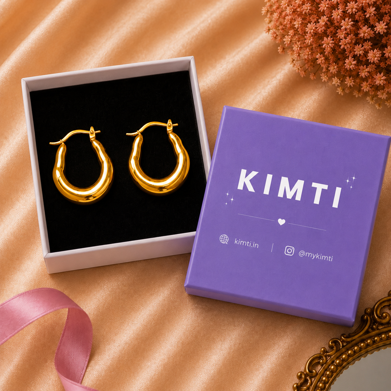 18K Gold Plated Everyday Wear Oval Earrings
