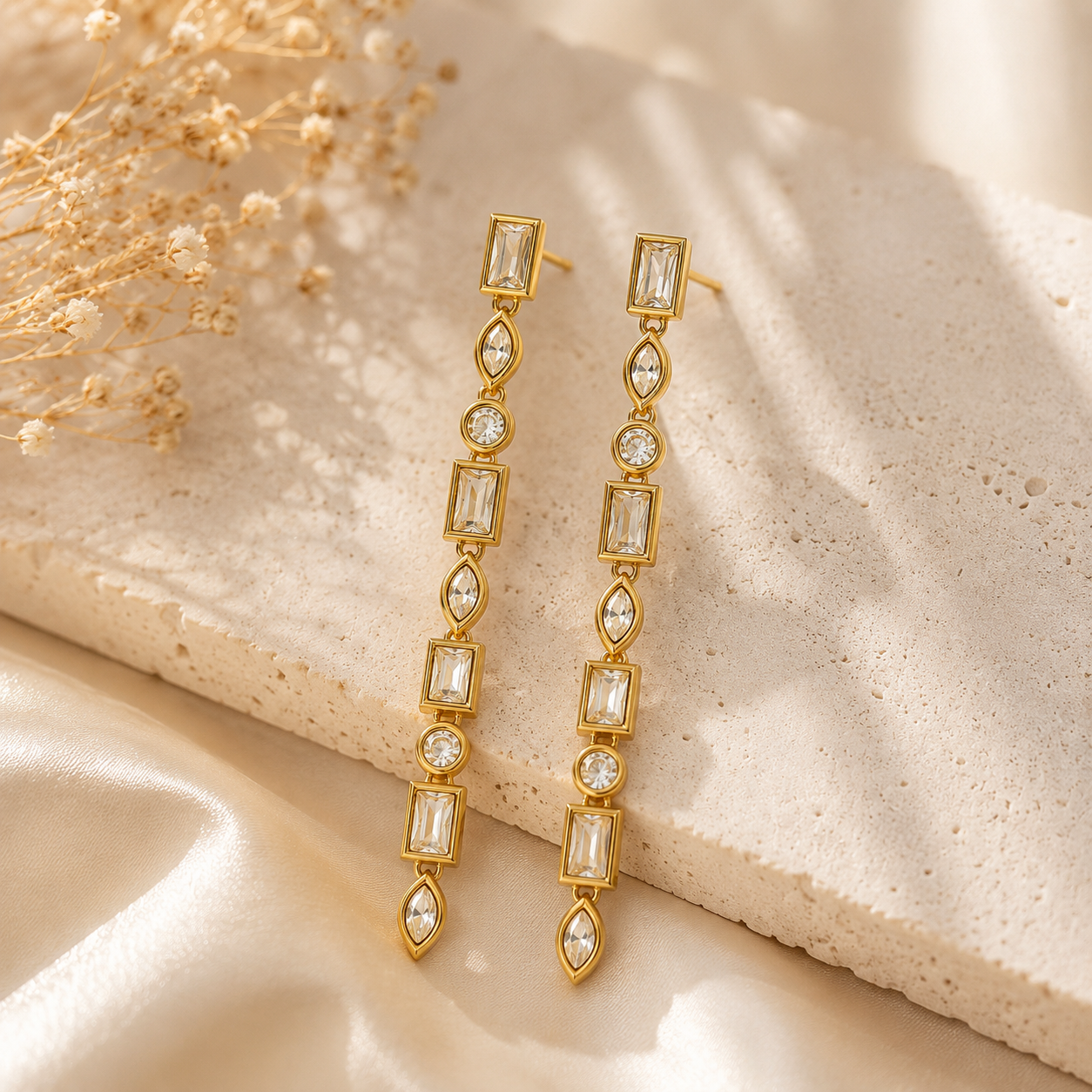 Celeste Crystal Drop Earrings ⭐