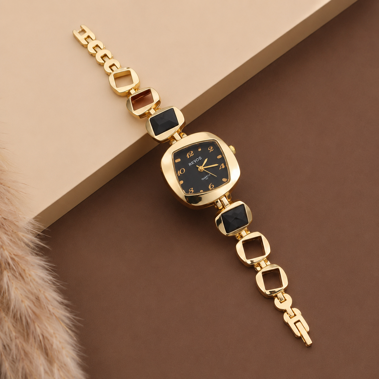 Onyx Square Bracelet Watch