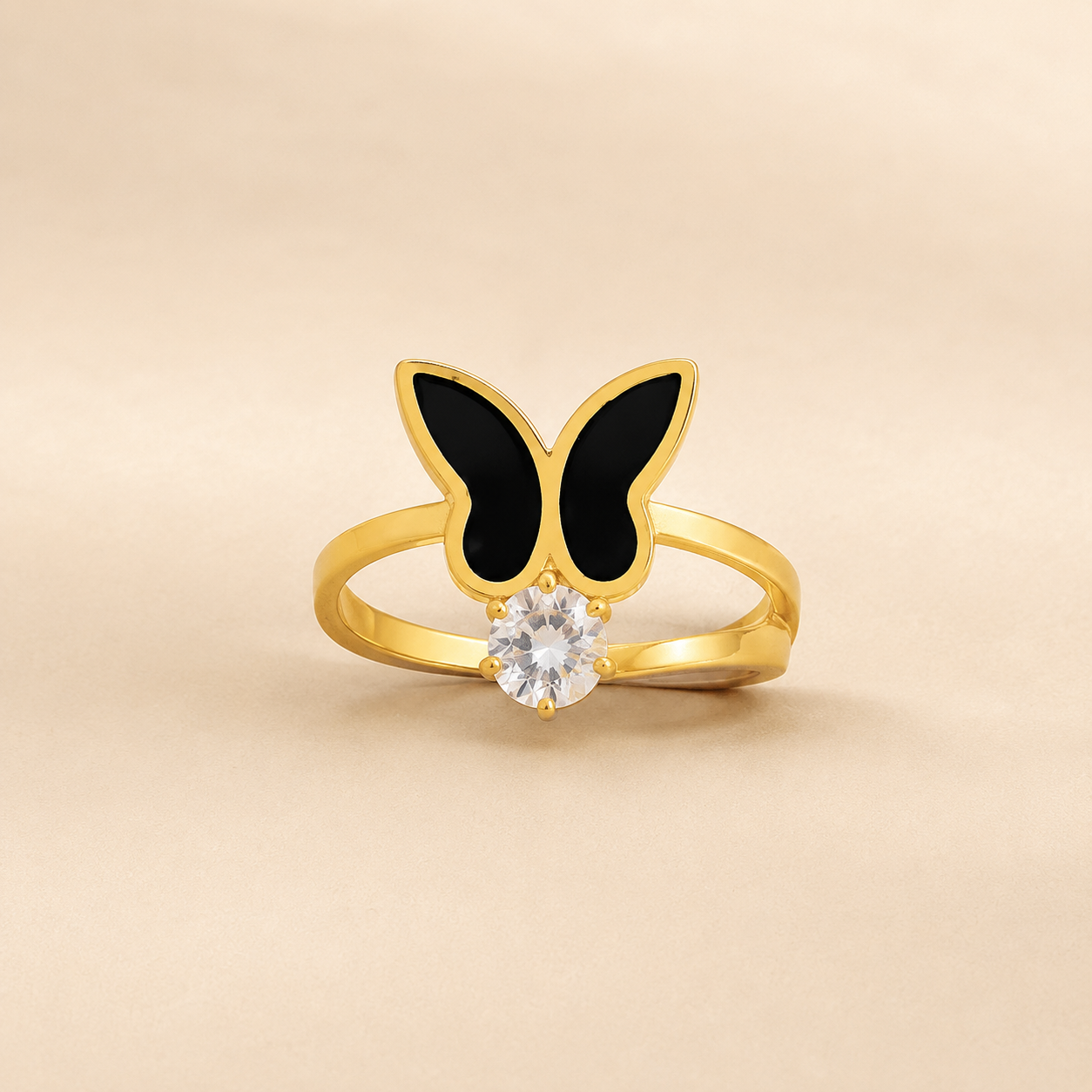 Butterfly Elegance Crystal Ring