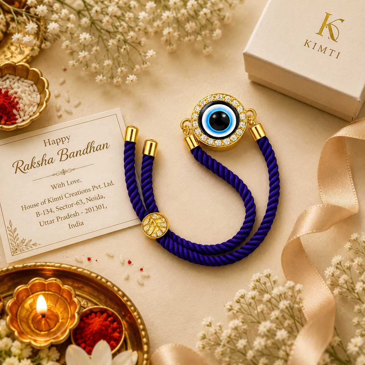 Divine Evil Eye Adjustable Rakhi
