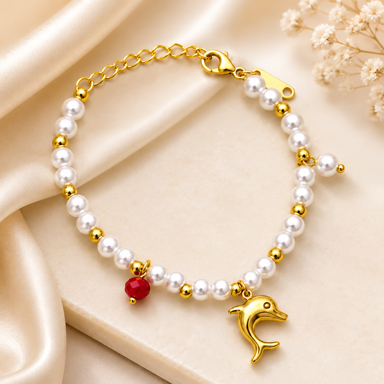 18K Gold Plated Dolphin Dream Bracelet