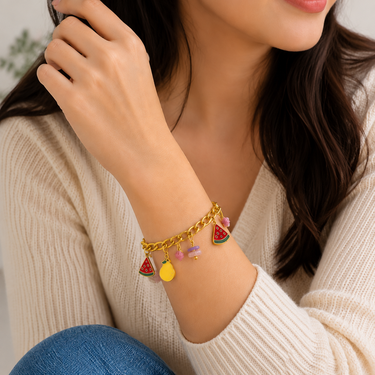 18K Gold Plated Fruit Fiesta Gold Bracelet