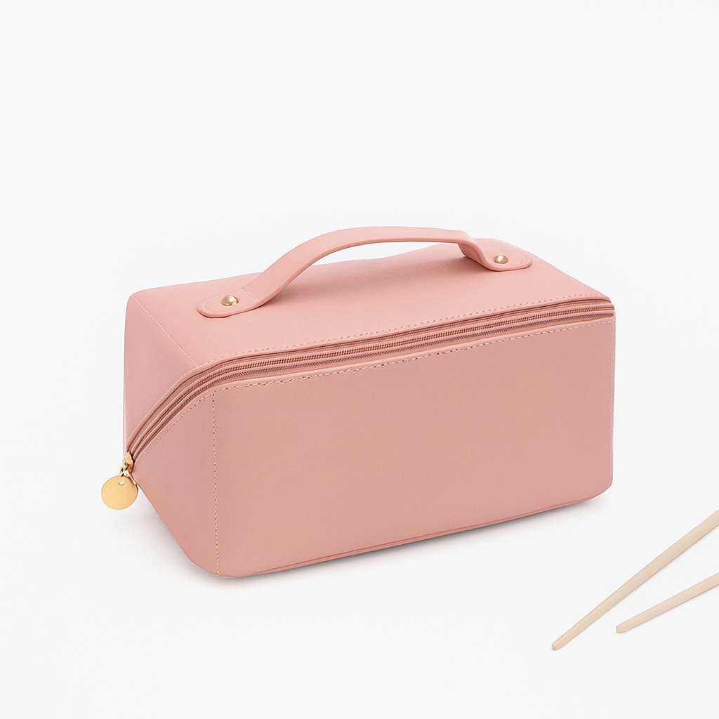 Leather Cosmetics Bag Travel Organizer