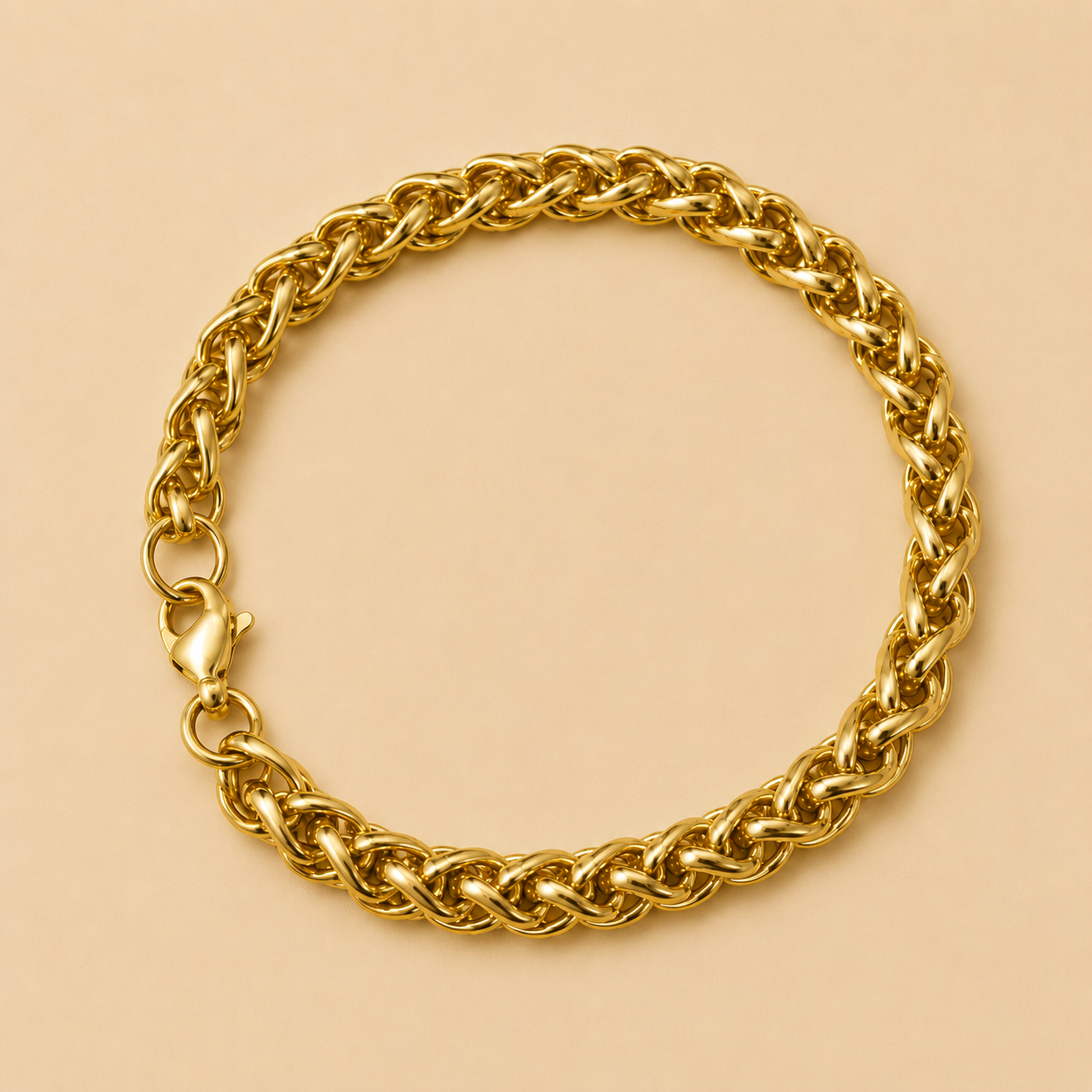 Men - Golden Braid Chain Bracelet