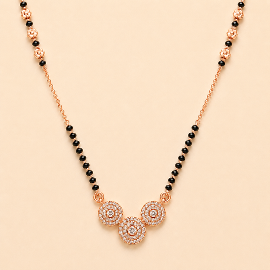 Triple Circle Diamond Mangalsutra