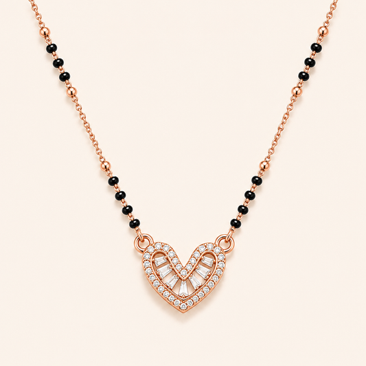 Diamond Love Heart Mangalsutra