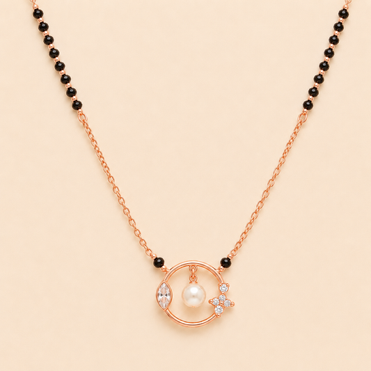 Pearl Charm Diamond Mangalsutra