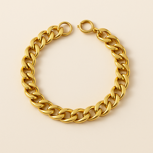 Men-18K Gold Plated Anti Tarnish Chain Bracelet