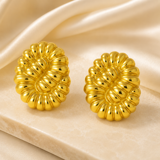 18K Gold Plated  Contemporary Shaped  Earrings