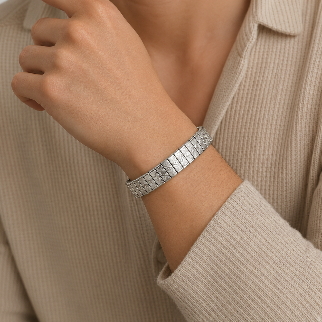 Men - Titan Flex Silver Bracelet