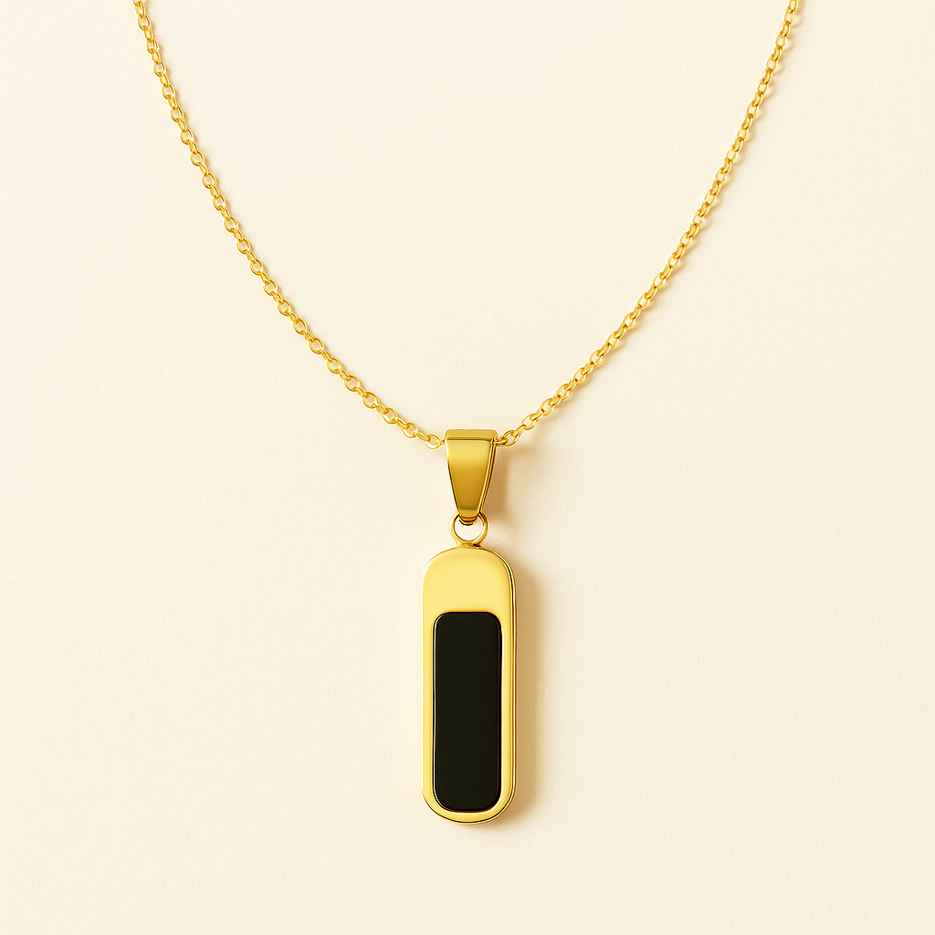 Men-18K Gold Plated Noble Arc Necklace