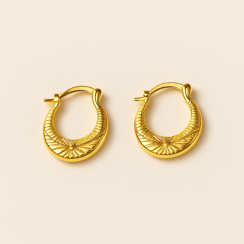 Men-18K Gold Plated Alara Hoop Earring