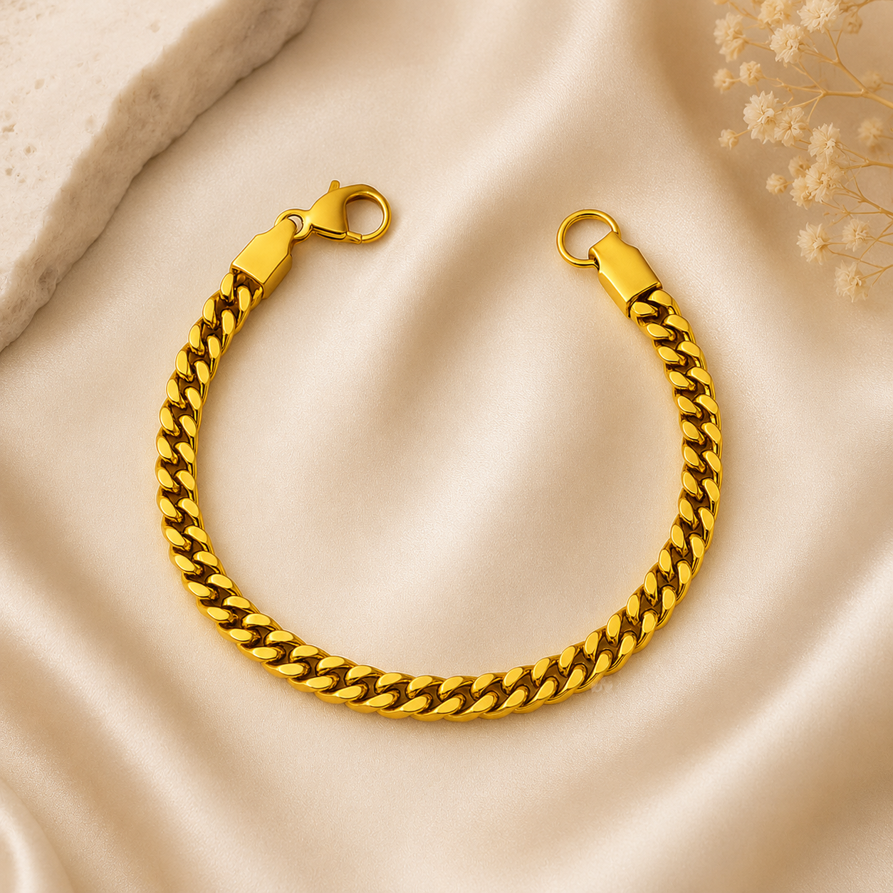Just Rs. 349 Men - 18K Gold Plated Anti Tarnish Link Bracelet
