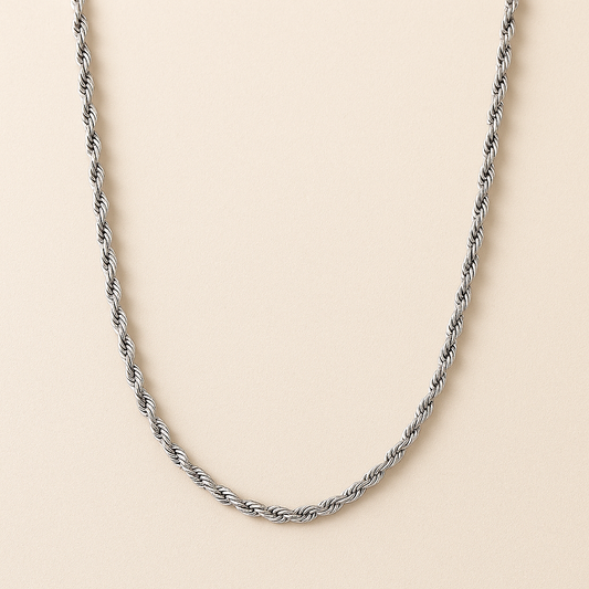 Men - Cordell Platinum Rope Anti Tarnish Chain