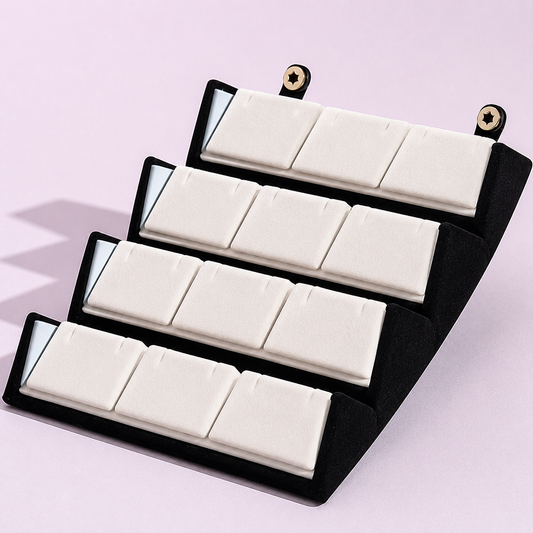 Rs. 199 Black Foldable Multi-Slot Earring Box
