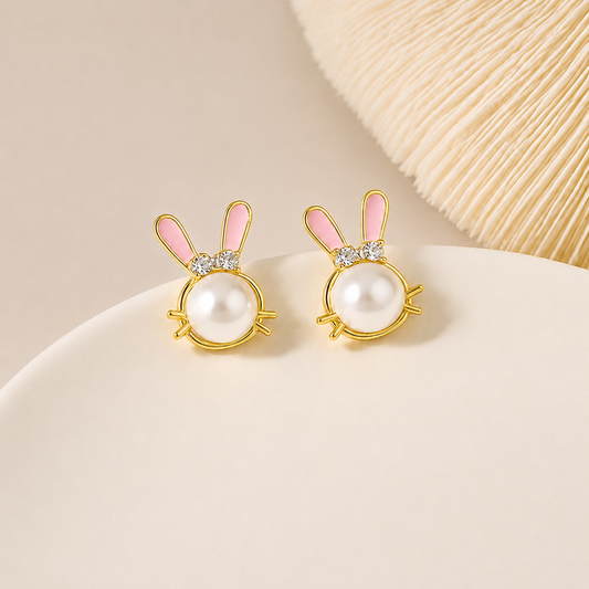 Pearl Bunny Stud Earring