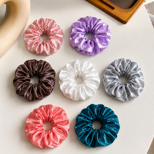 49 Rs Soft Silk Hair Ties only 2 pcs