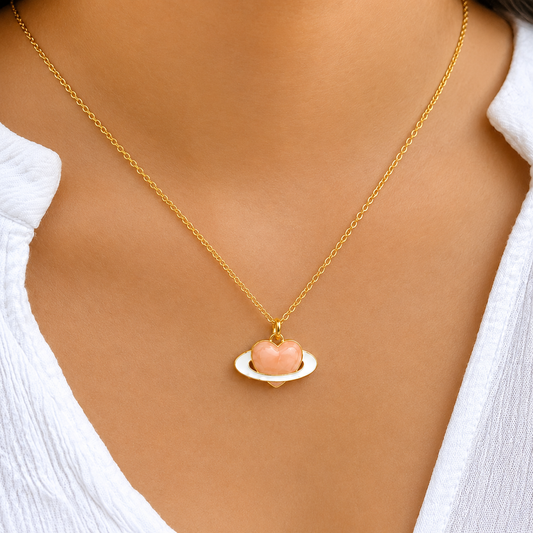 18K Gold Plated Celestial Heart Necklace