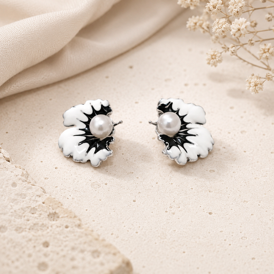 Floral with Shiny Pearls Enamel