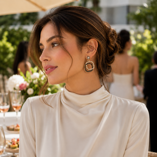 Gilded Matrix Earrings