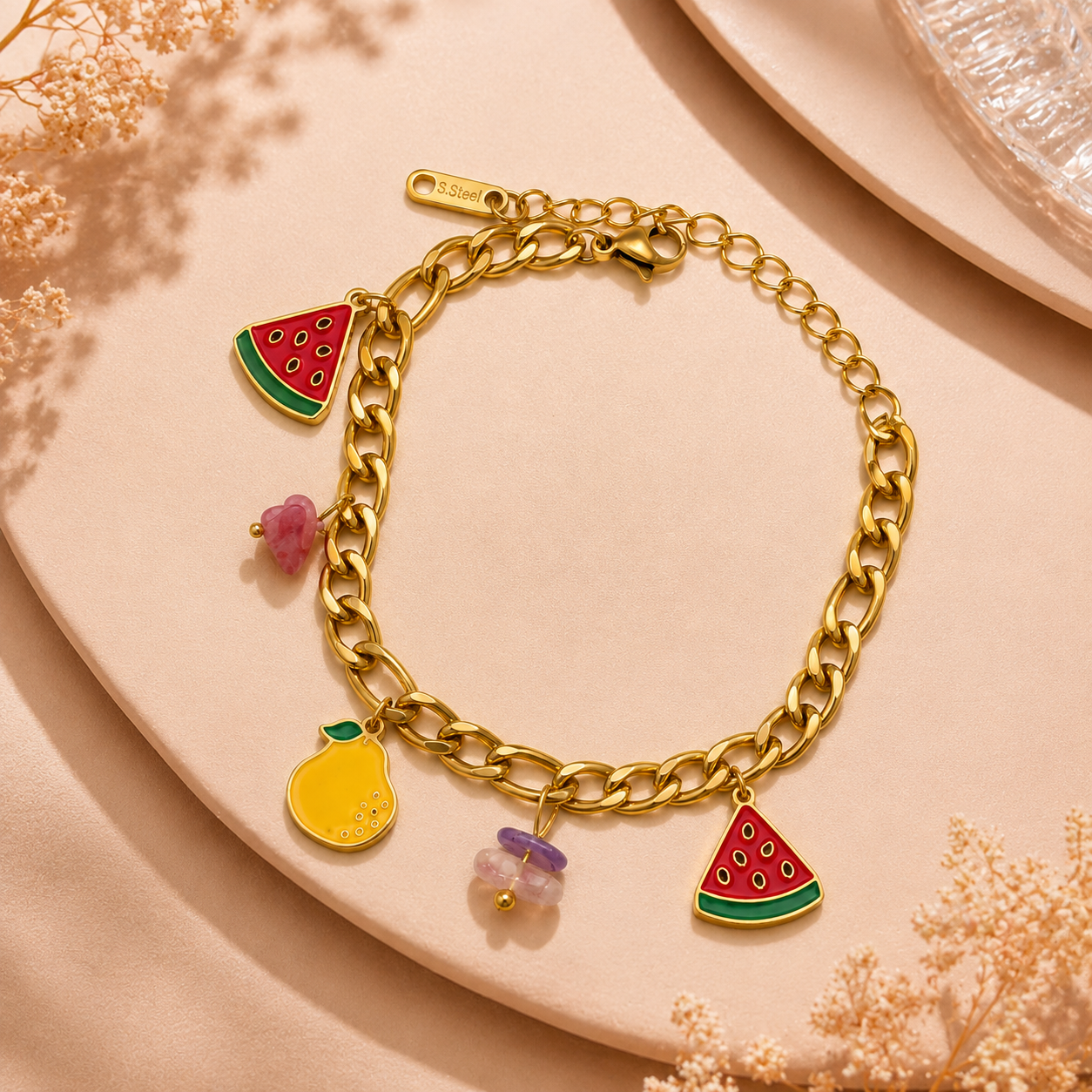 18K Gold Plated Fruit Fiesta Gold Bracelet