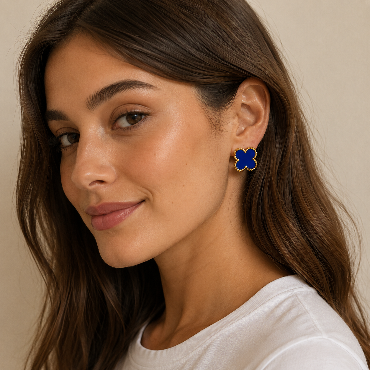 Blue Clover Anti Tarnish Earring