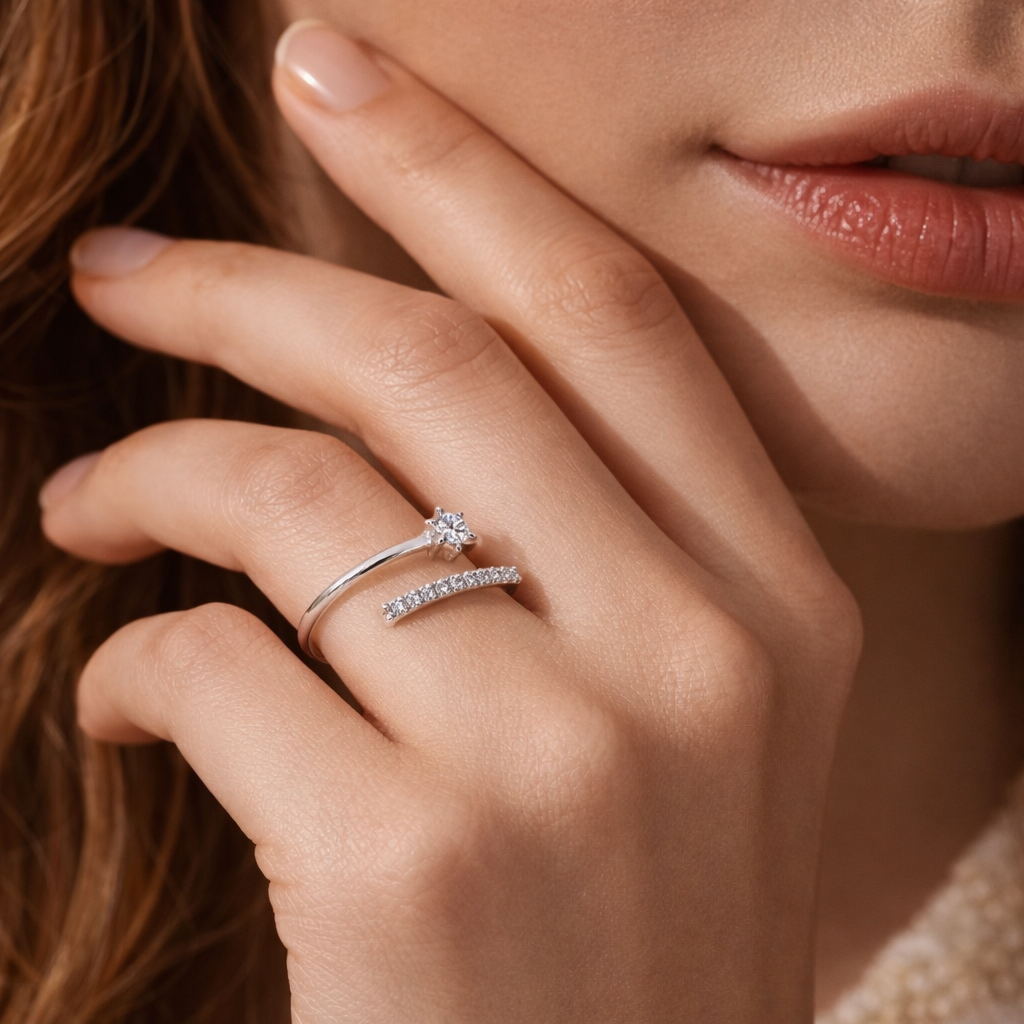 Starlight Crystal Open Ring