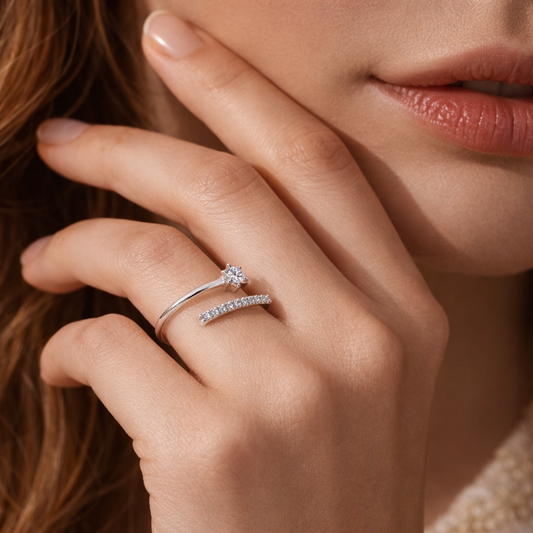 Starlight Crystal Open Ring