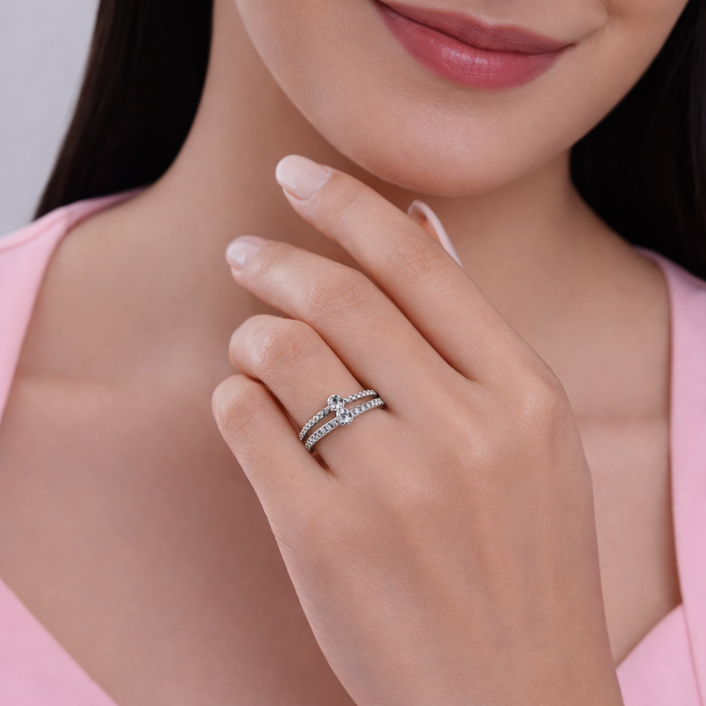Celeste Layer Spark Ring