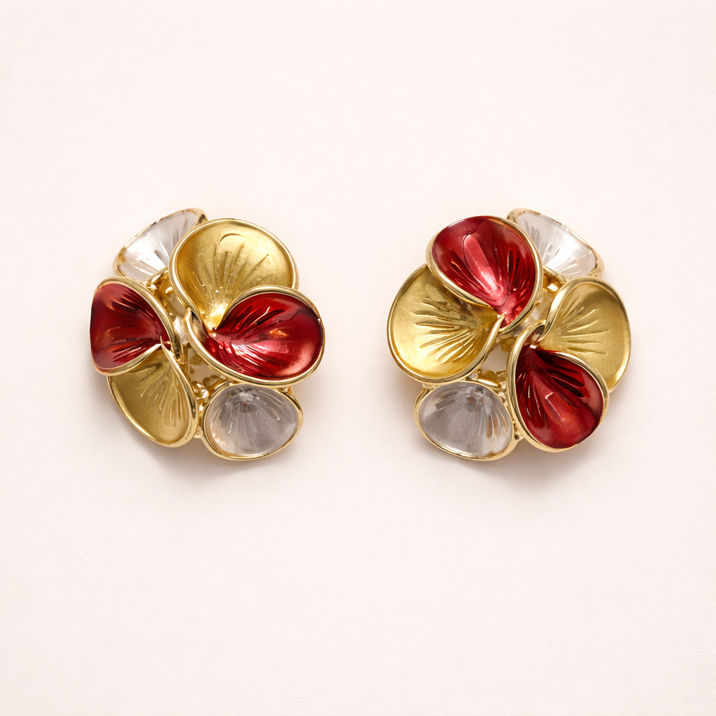 Golden Bloom Stud Earrings