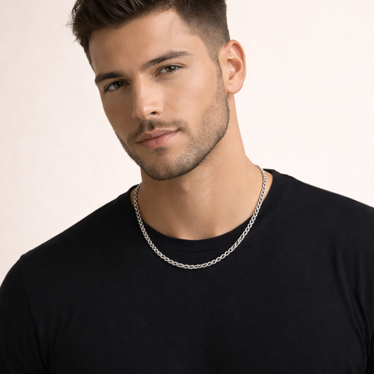 Men - Cordell Platinum Rope Anti Tarnish Chain