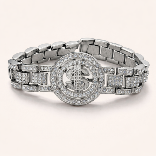 Money Icon Crystal Bracelet