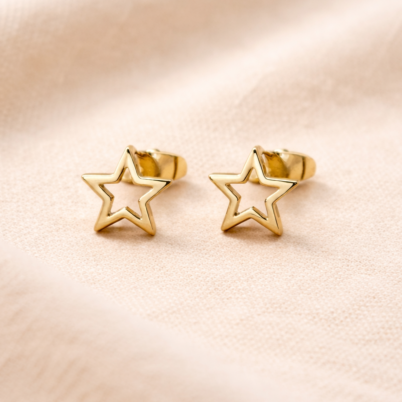 Golden Satar Stud Earring