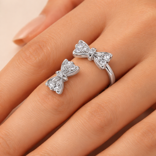 Crystal Butterfly Open Ring