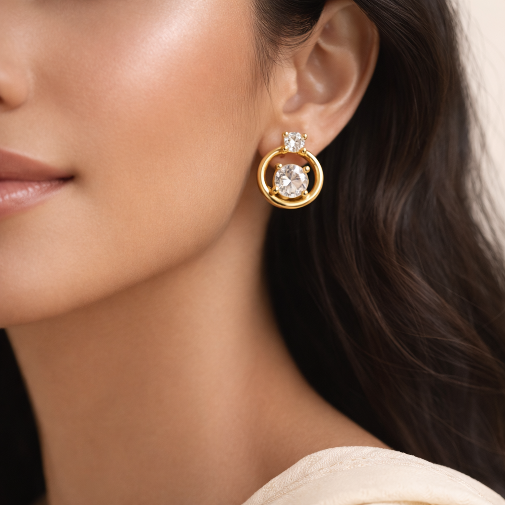 Treasure Zircon Stud Earring