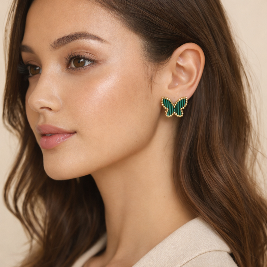 Dainty Gold Butterfly Studs
