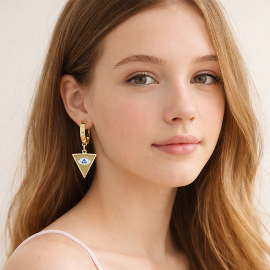 Evileye Hoop Drop Earring