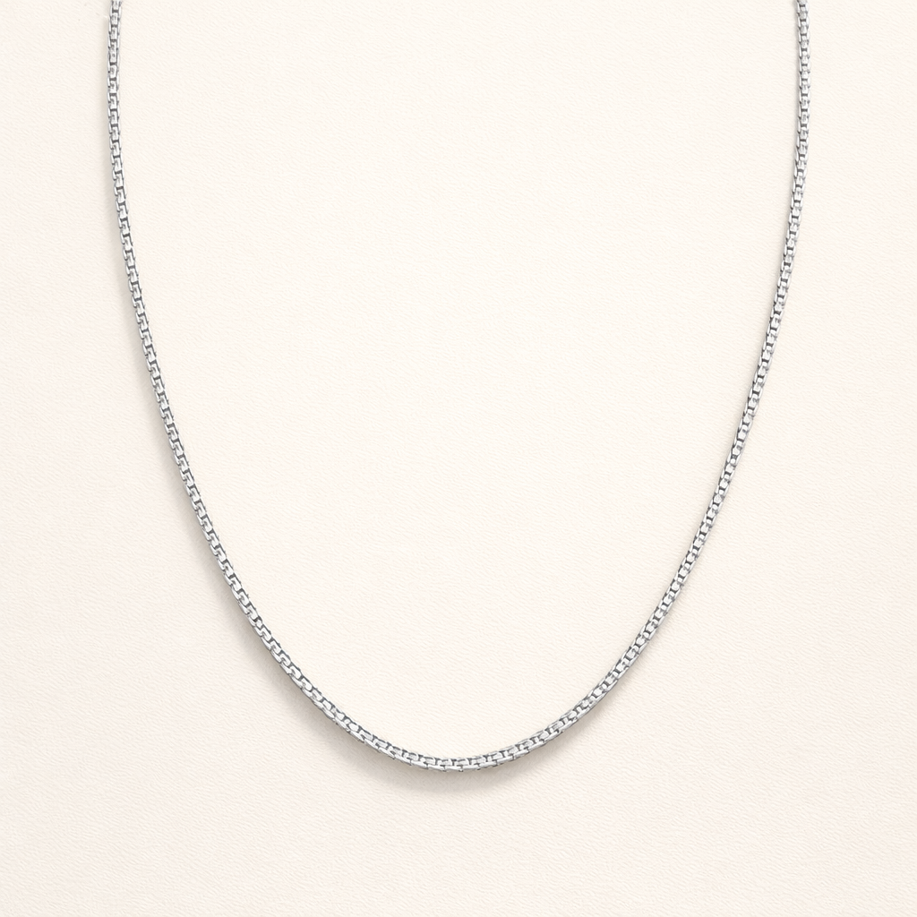 Men-18K Silver Plated  Urban Edge Silver Chain