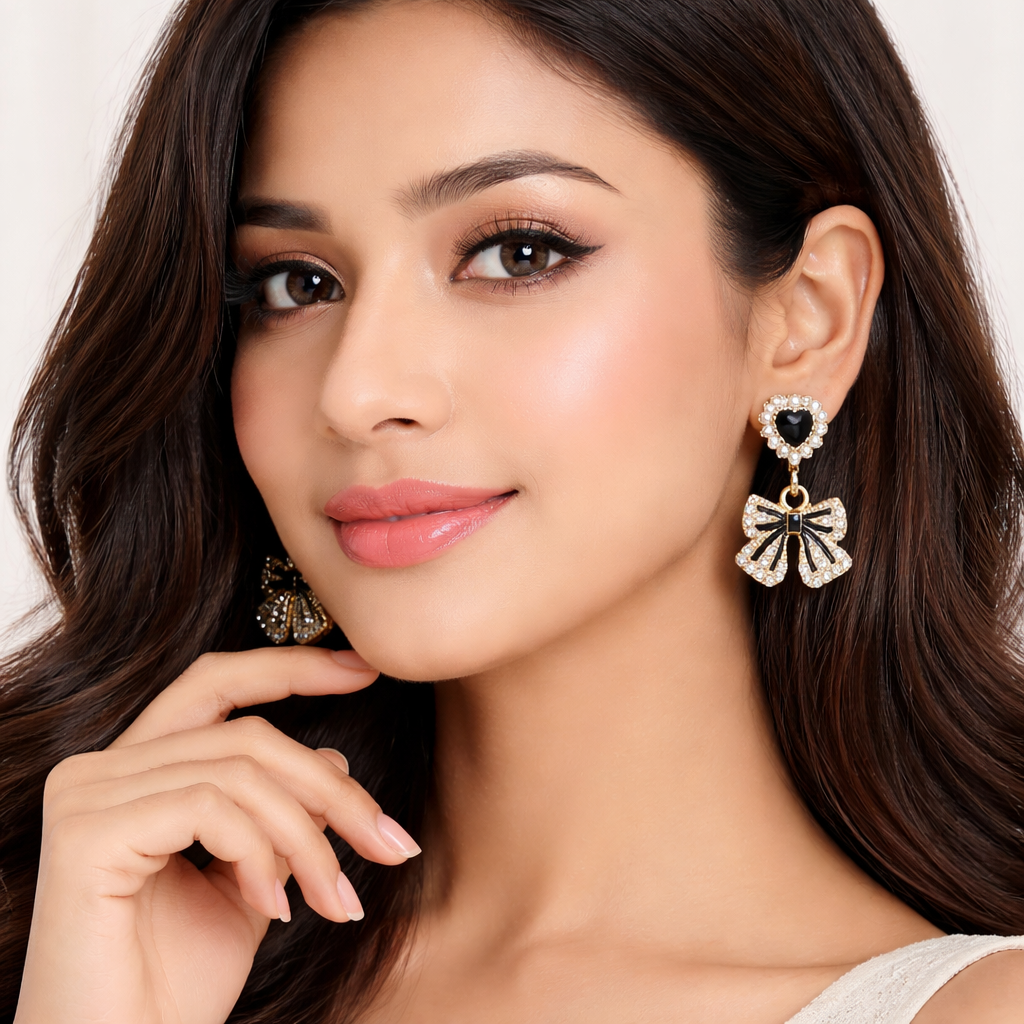Baddie Bow Drop Earrings