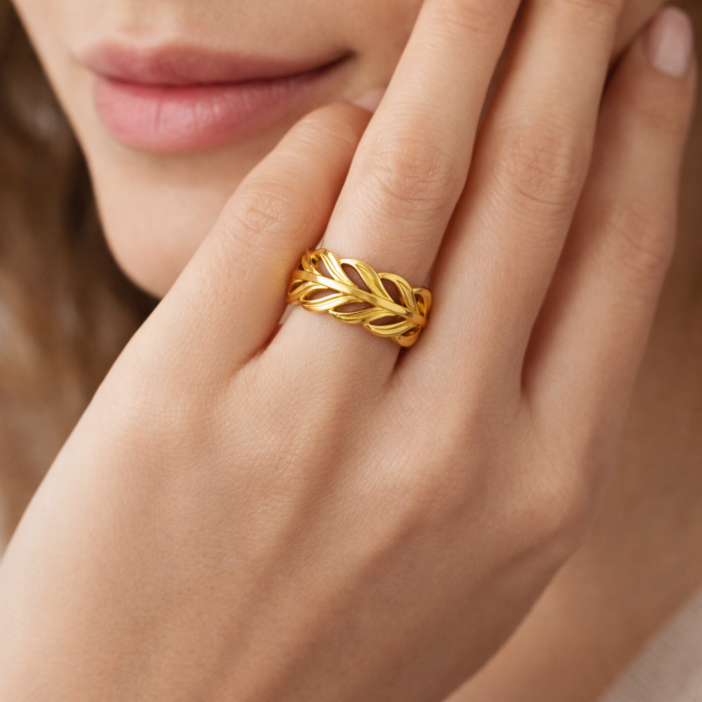 18K Gold Plated Luxe Braid Ring