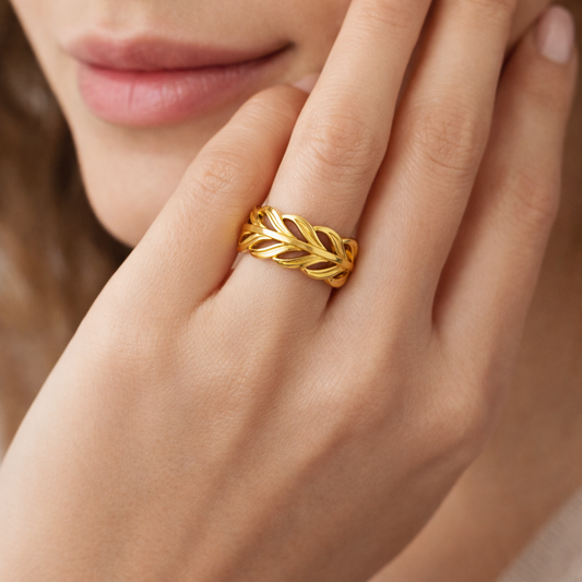 18K Gold Plated Luxe Braid Ring