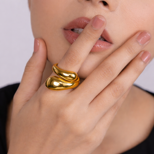18k Gold Plated Ola Ring