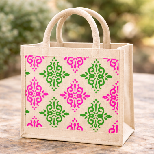 White Loop Butterfly Tote Bag