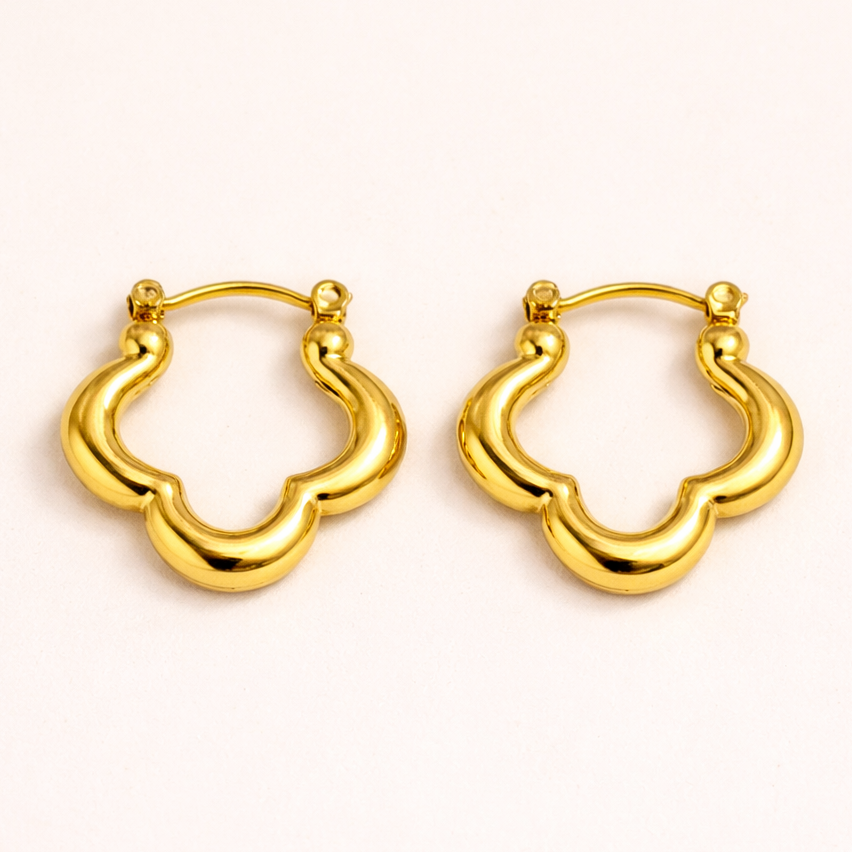 18k Gold Plated Tarnish Korean Anti Tarnish Hoop Earring