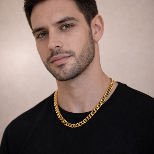 Men-18k Gold Plated  Alloy Micron Chain